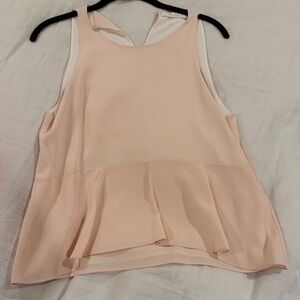 Chloe Blush Pink Peplum Tank Top